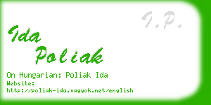 ida poliak business card